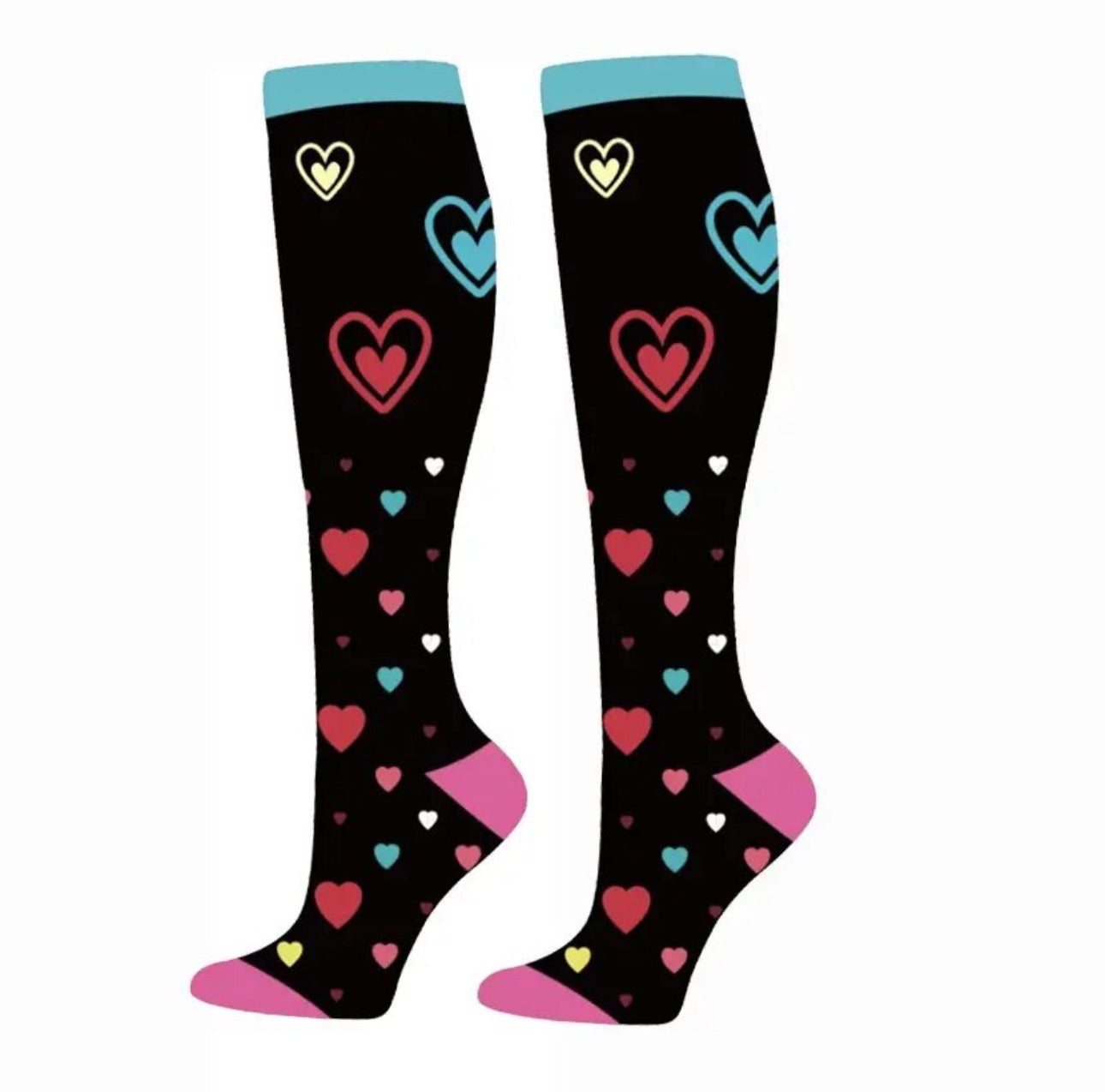 Floating Hearts Compression Socks